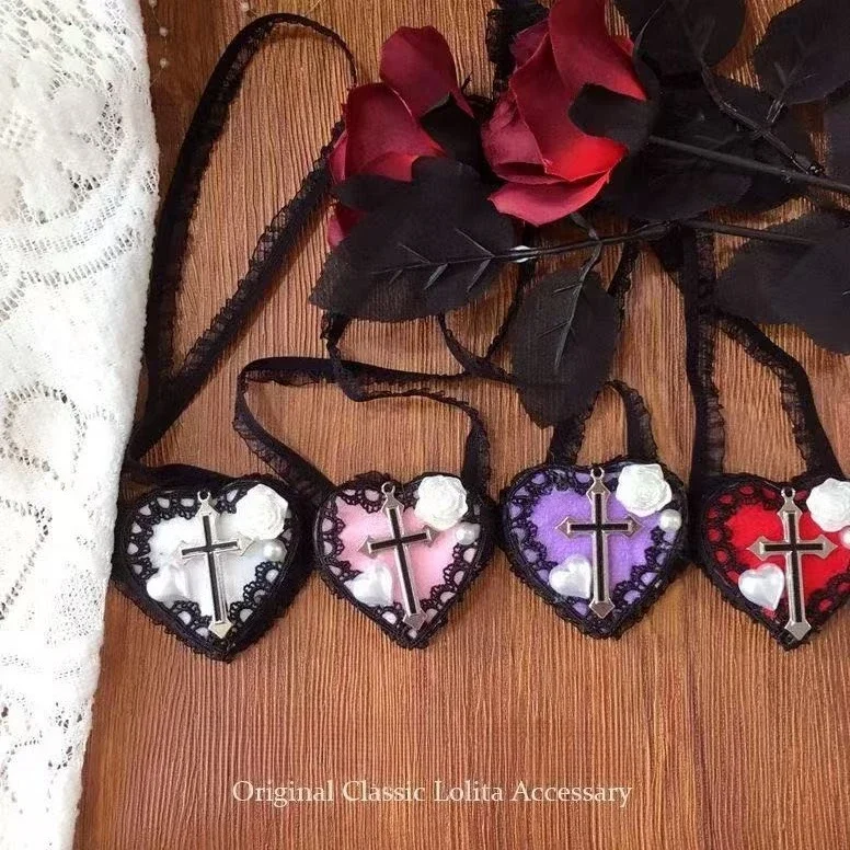 New Gothic Lolita Eye Mask, Anime Cosplay, Halloween Party Costumes, Elegant Dress, Heart Glasses for Girls, Christmas Gifts