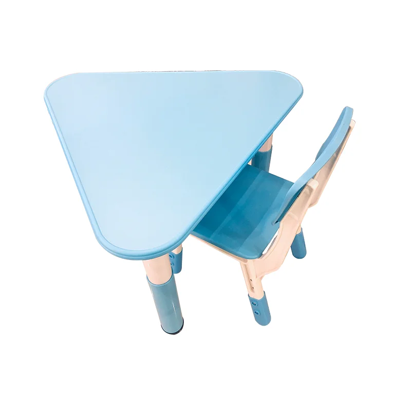 Triangular combination table Children's modeling and chairs Students learn the splice arrow Anti-board lifting