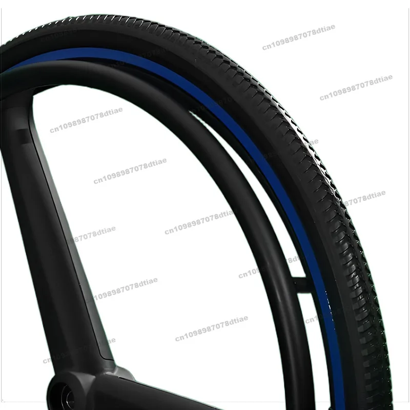For Manual Wheelchair Accessories Daquan 24-inch Large Wheel Nylon Three-knife Wheel Set Black PU Tire Wheelchair Rear Wheel