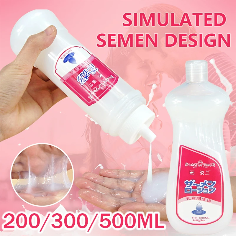 Lubricante para sexo de 500Ml, aceite de masaje sexual a base de agua para juego de pareja, lubricante viscoso blanco leche para adultos, productos anales y vaginales, juguete sexual