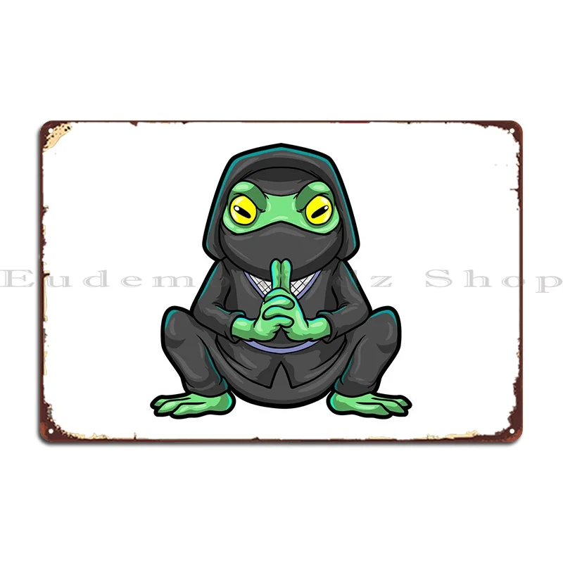 Frog Ninja Black Metal Signs Rusty Kitchen Vintage Designs Create Tin Sign Poster