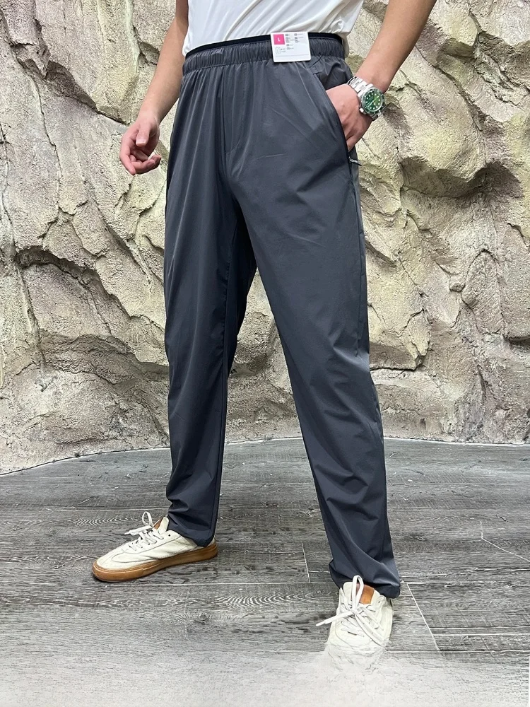 

Lightweight Breathable Quick-Dry Four-Way Stretch Commuter Outdoor Men's Casual Pants Straight Leg Elastic Waist Casual Style