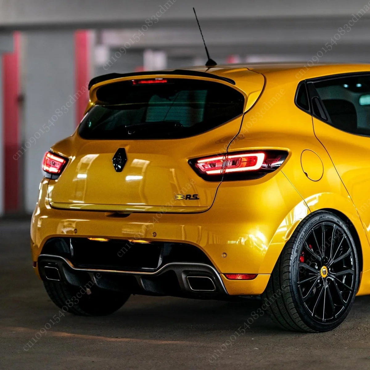 Max Style Gloss Black Rear Spoiler Cap For Renault Clio Mk4 RS 2013-2018 ABS Car Trunk Top Lids Roof Wings Stickers Body Kits