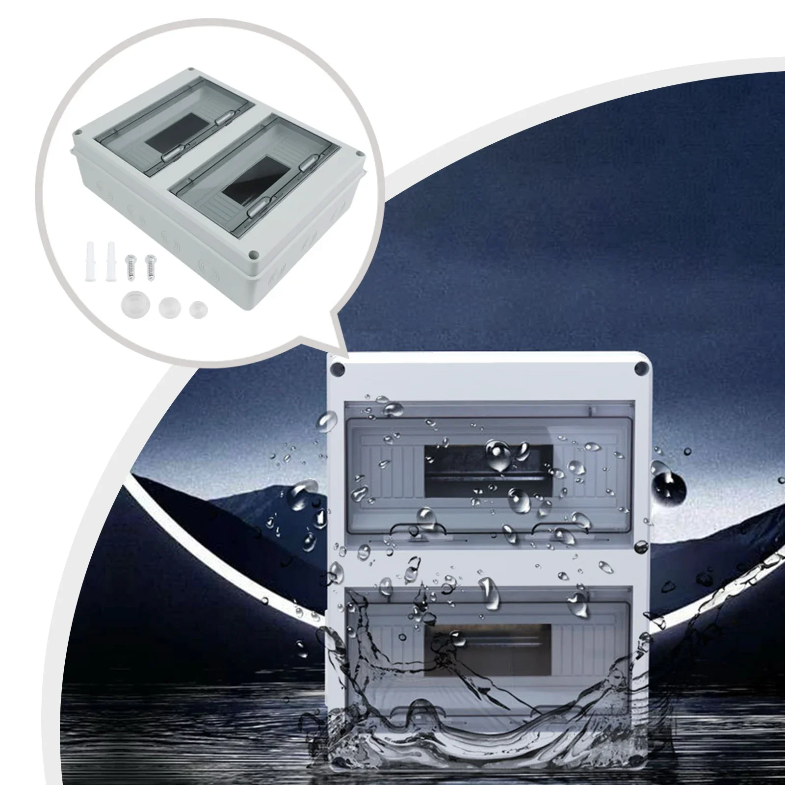 

24 Circuits Waterproof Distribution Box Waterproof Box 24 Circuits Box 37*27.5*11CM Distribution Box IP65 Waterproof Grade
