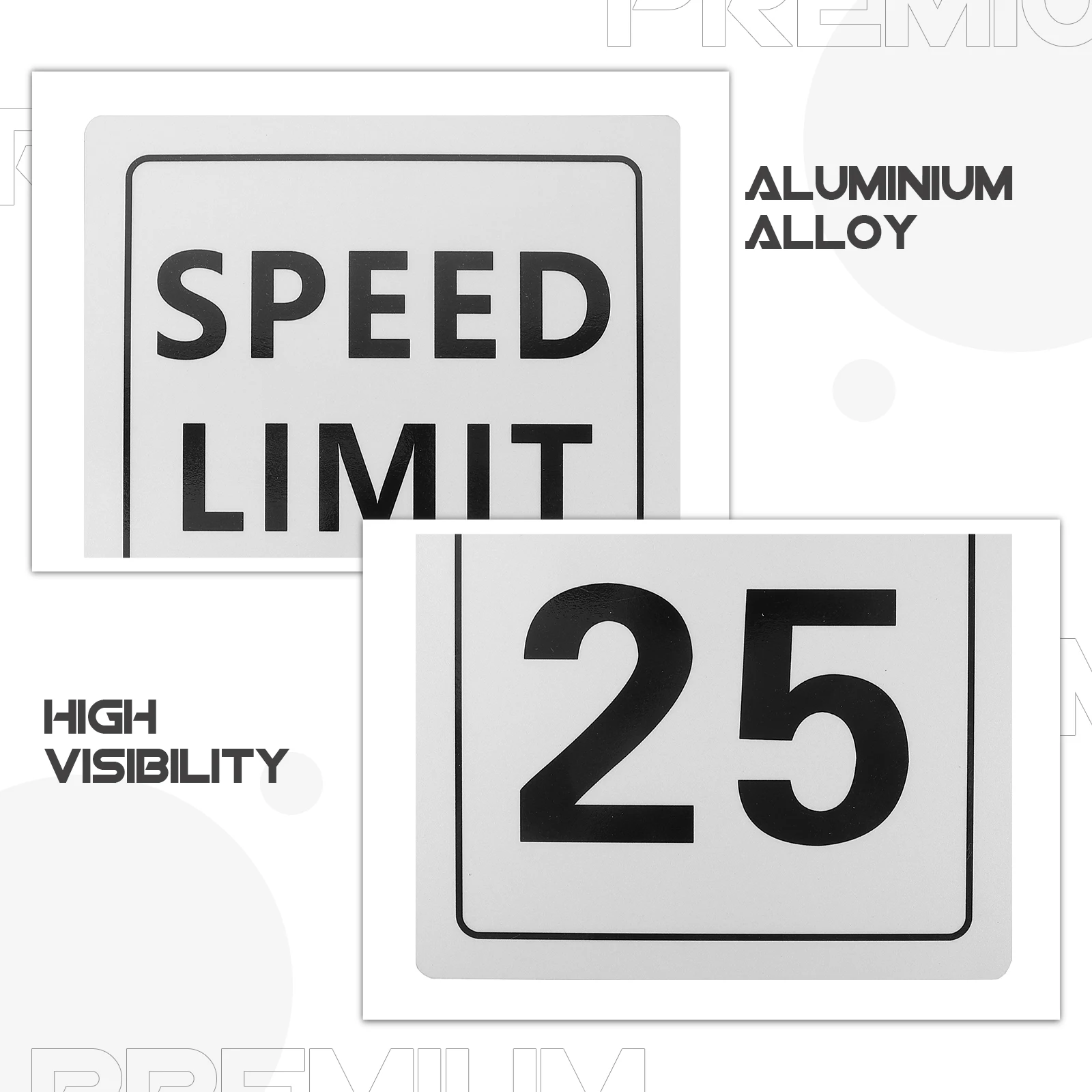 Speed ​​limit Sign Road Signs Safety Reflective Slow down for Driveway Traffic Street
