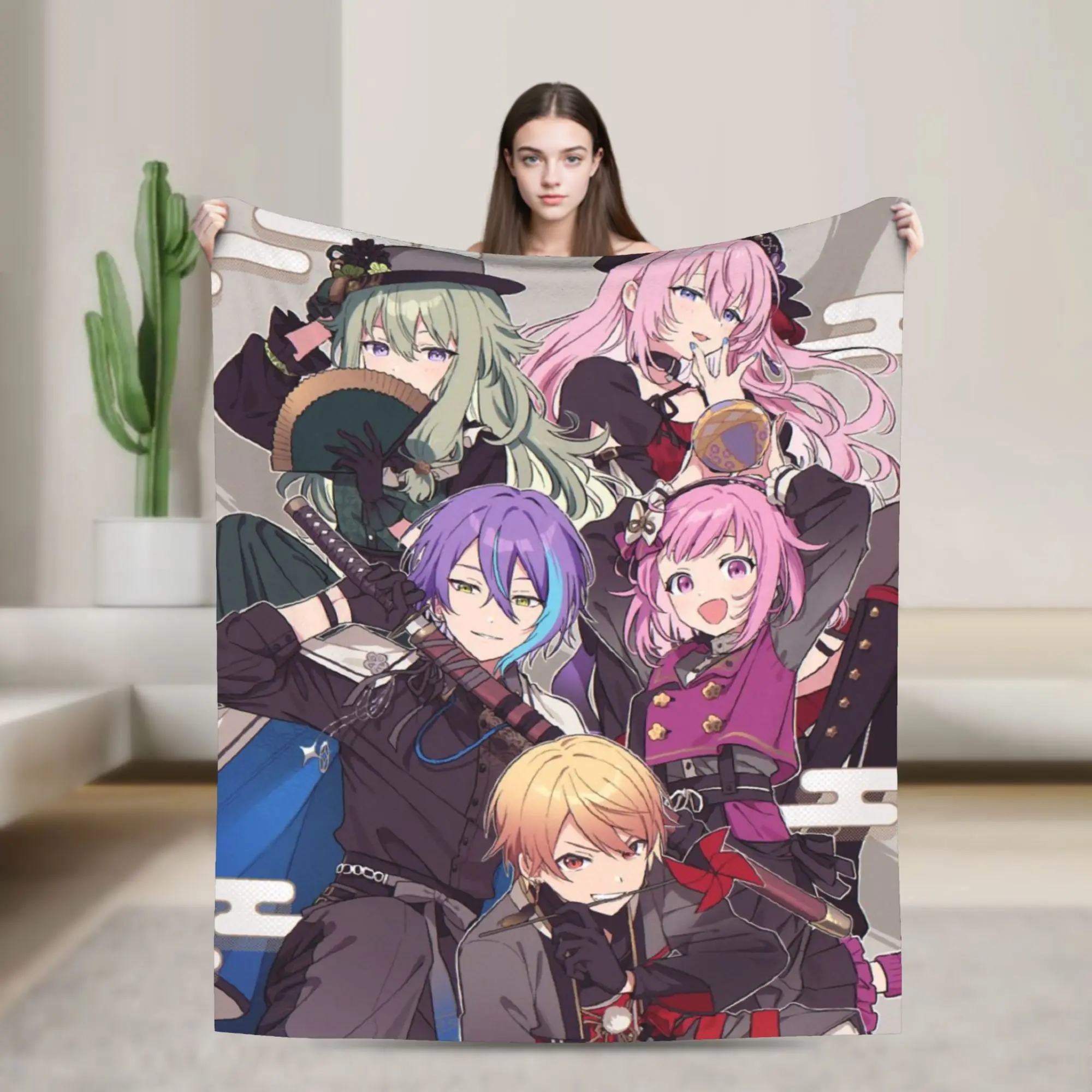 rui kamishiro tenma tsukasa Blanket Super Soft Cozy Wonderlands x Showtime Throw Blankets for Sofa Multi-size Rug Piece