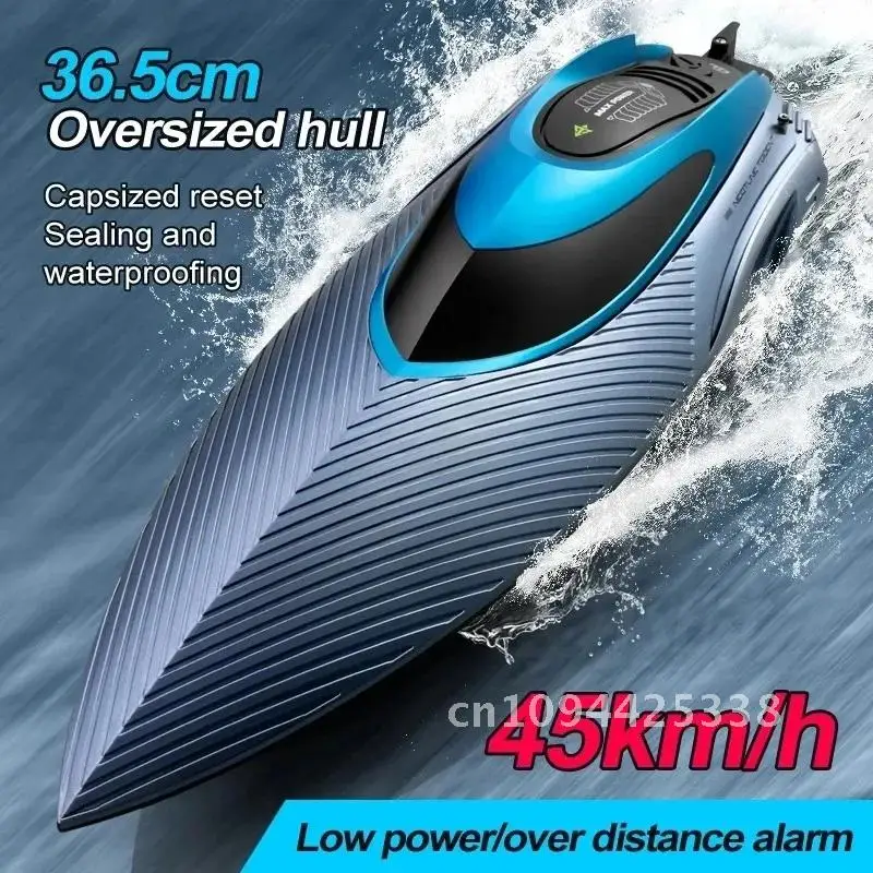 45KM/H RC High Speed Racing Boat Waterproof Speedboat 2.4G Remote Control Ship Water Game Kids Toys Children Birthday Gifts