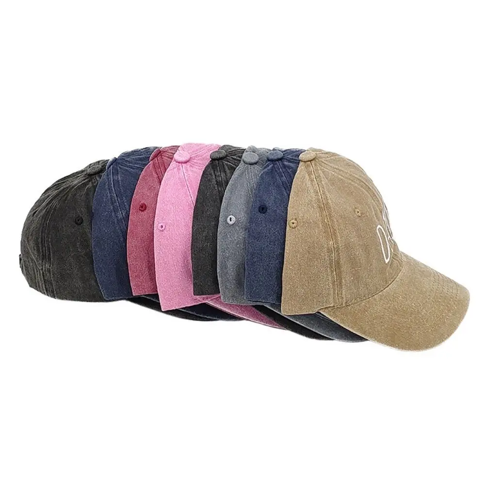Fashion Embroidered MOM DAD Baseball Cap Distressed Washed Cotton Parent Matching Baseball Cap Adjustable Dad Hats For Man Women