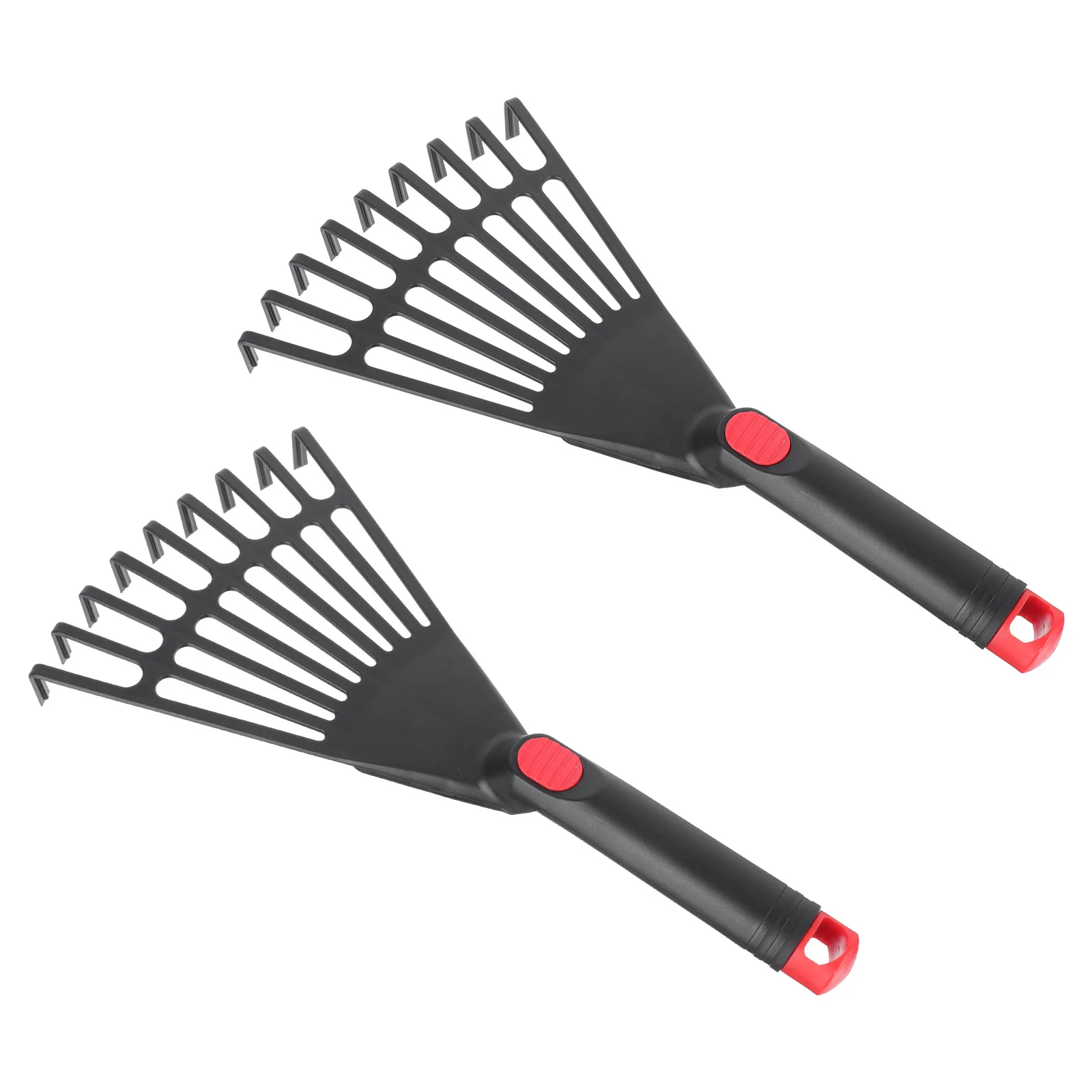 

2Pcs Plastic Garden Rake Sturdy Tines for Efficient Soil Aeration and Dead Leaf Collection Outdoor Gardening Tool