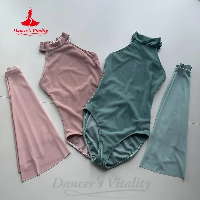 Ballet Practice Clothes Women's Autumn/Winter Premium Velvet Jumpsuit Girls Yoga Gymnastics Dancing Professional Training Top