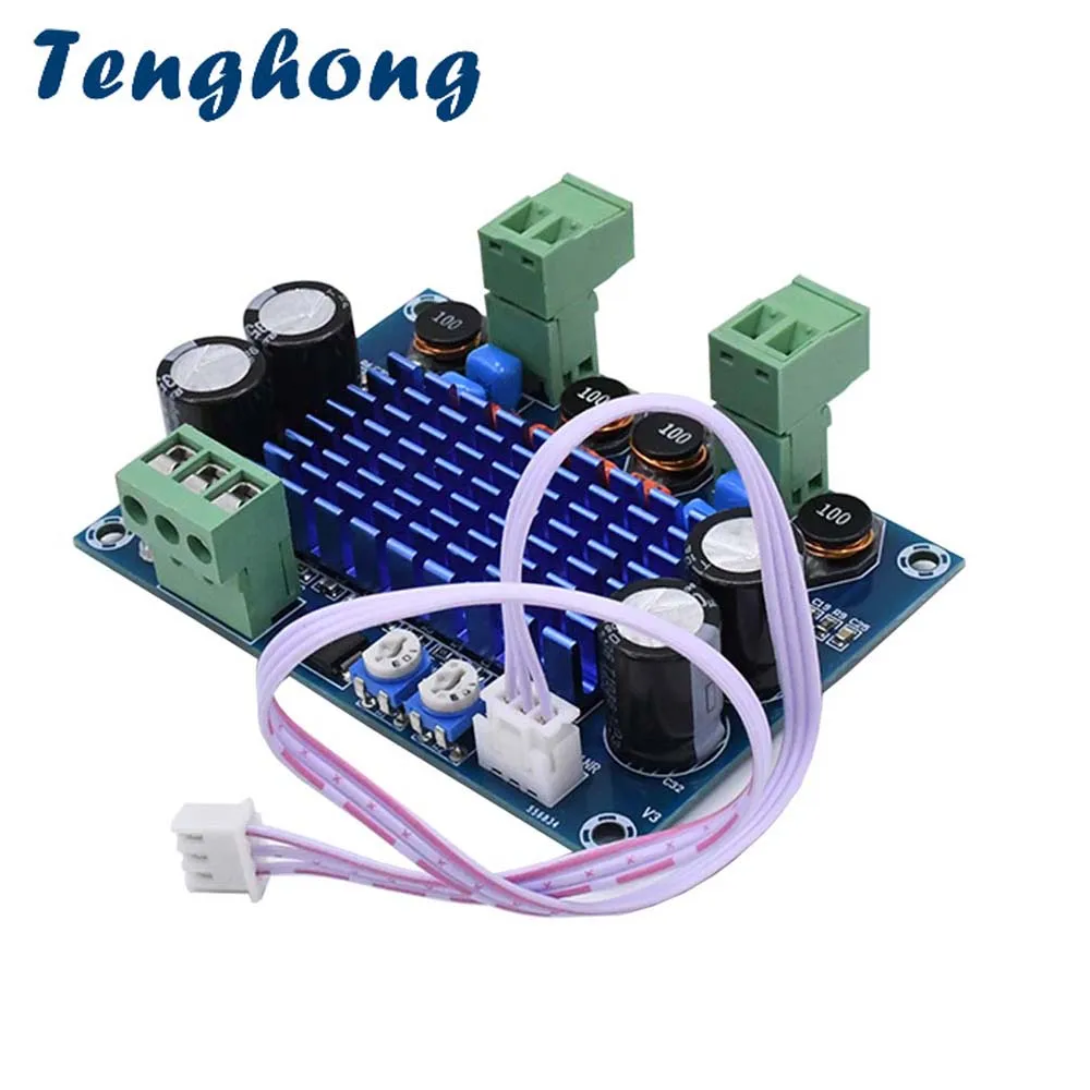 Tenghong TPA3116D2 120W*2 Digital HIFI Amplifier Board DC5-28V Amplifier Chassis Dedicated Plug-in Stereo Power Amplification