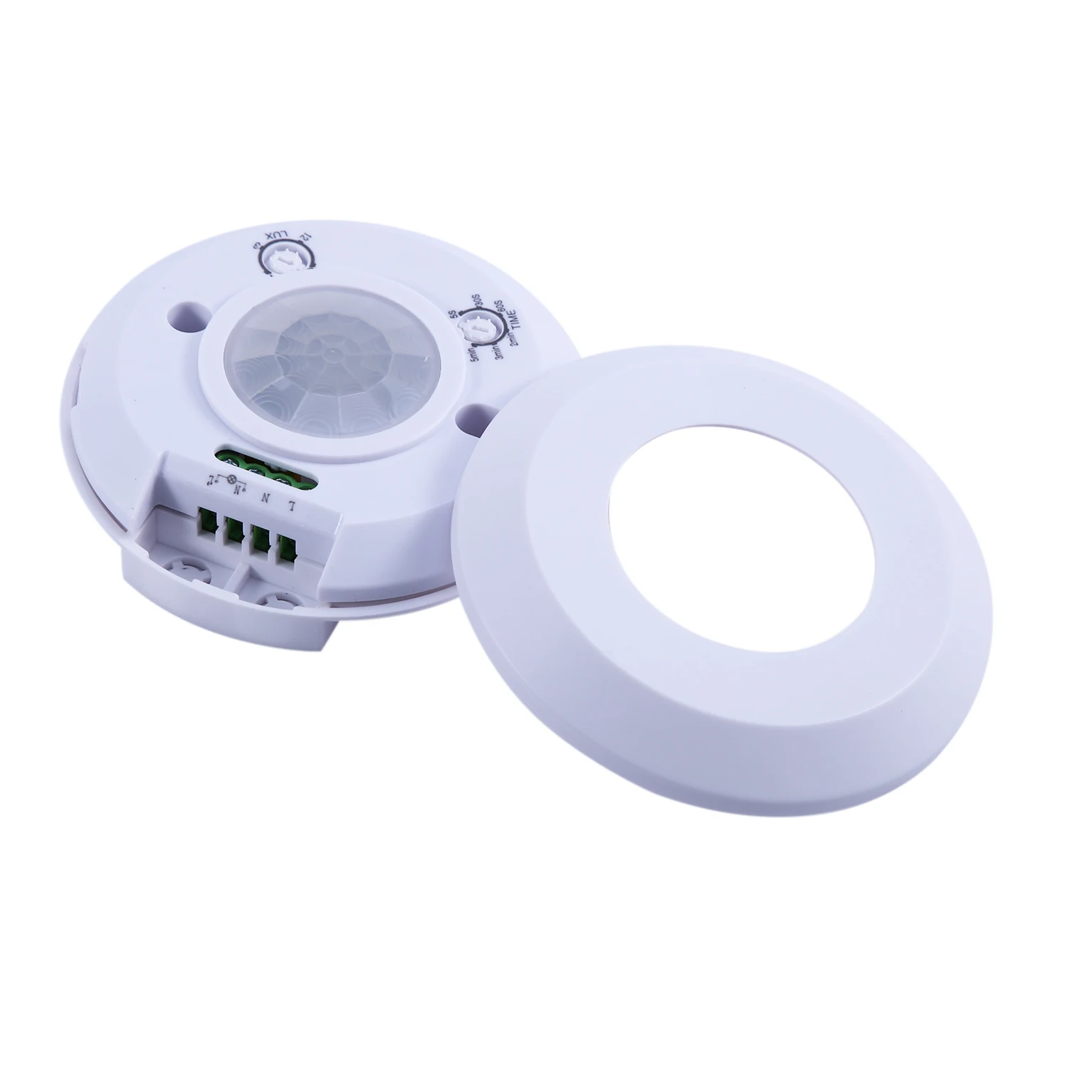

AT44-110-220V Ceiling PIR Motion Sensor Light Switch Adjust Time Delay Light Switch 800W Ultra Slim Infrared Induction