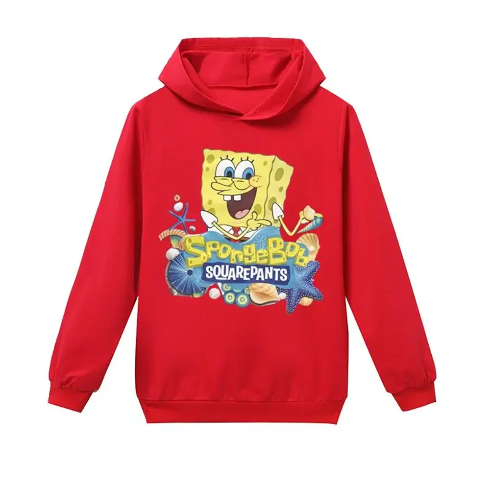 

SpongeBob Spring and autumn new children's clothing children hooded hoodie CuHK children's baby casual shirt all casual
