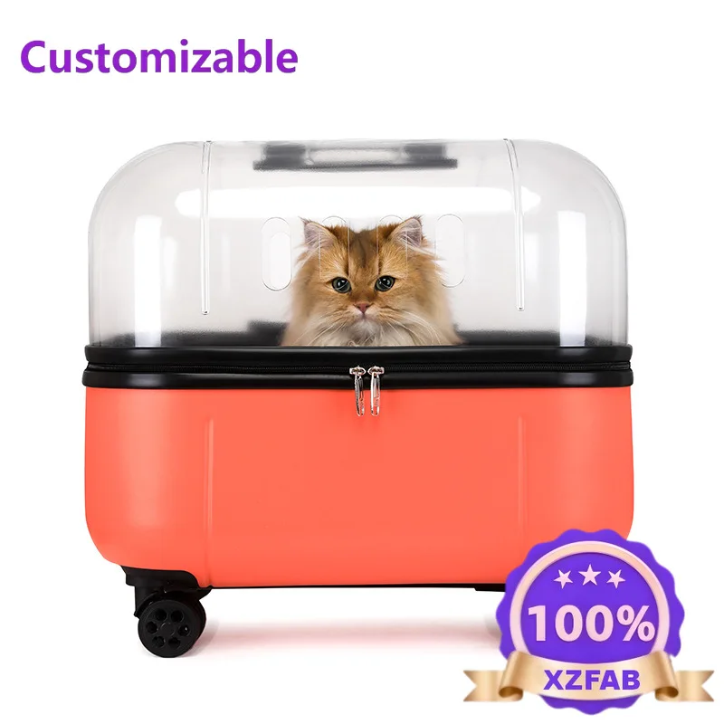 Factory Direct 2026 Pet trolley case Portable dog transparent pet bag checked in