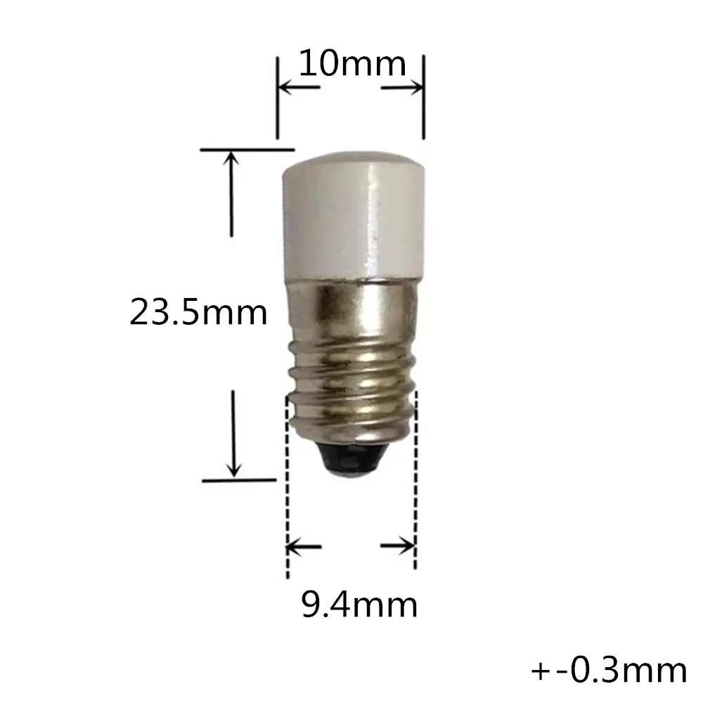 20PCS Meter Bulb E10 6.3V LED E10 12V LED BULB E10 24V LED E10 36V LED E10 220V LED E10 380V LED Indicator Bulb E10 110V LED