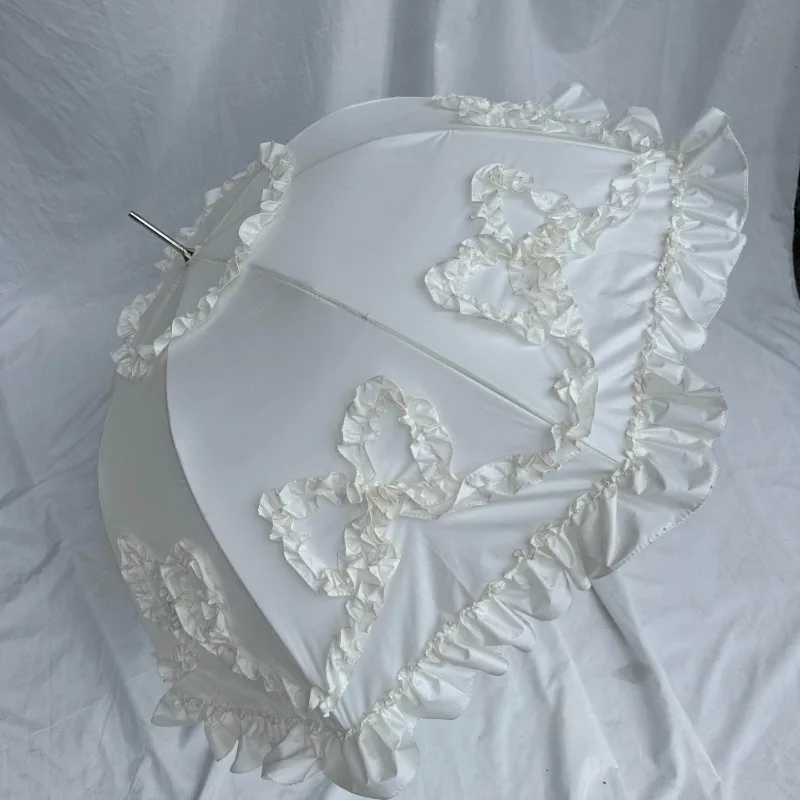 Sweet Bow Birdcage Parasol – Lolita Cla-System Princess Umbrella for Wedding & Daily Use
