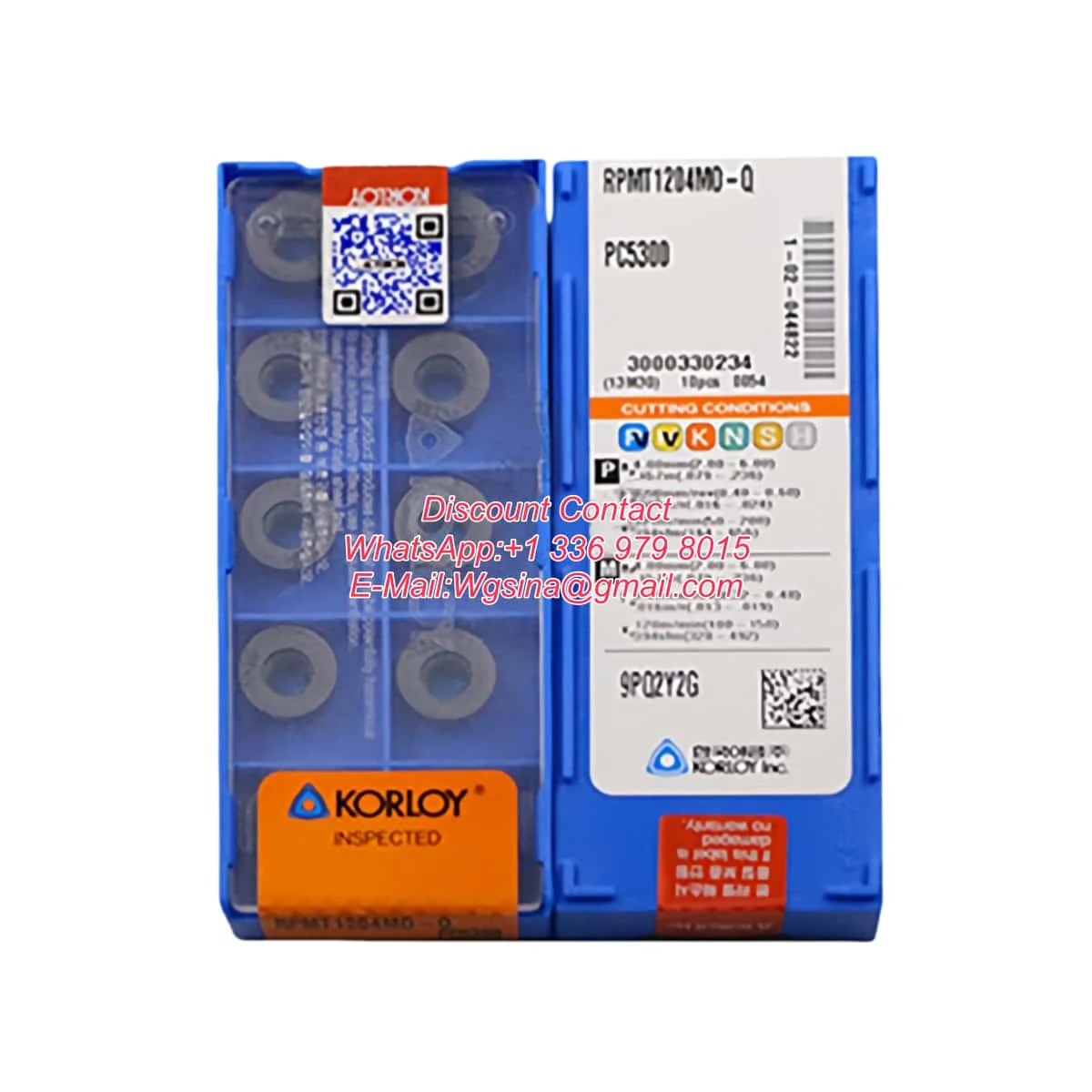 Korloy 100% Original RPMT RPMT10T3M0-Q RPMT08T2MOE RPMT10T3M0-Q RPMT1204M0-Q PC5300 KF5800 inserto de fresado