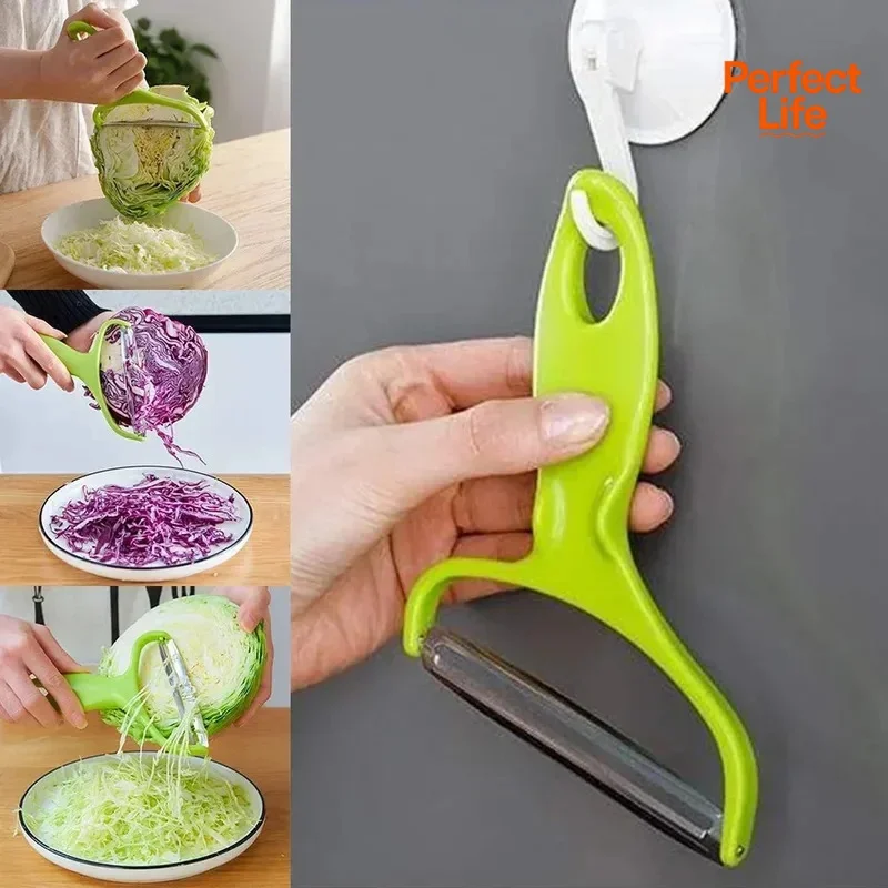 1Pcs Peeler Vegetables Fruit Stainless Steel Cabbage Graters Salad Potato Slicer Kitchen Accessories Cooking Tools Wide Mouth