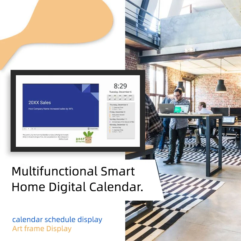 Globaler Bestseller WiFi Digitaler Bilderrahmen Wandhalterung Smart Home Digitaler Kalender Kiosk Android Tablet