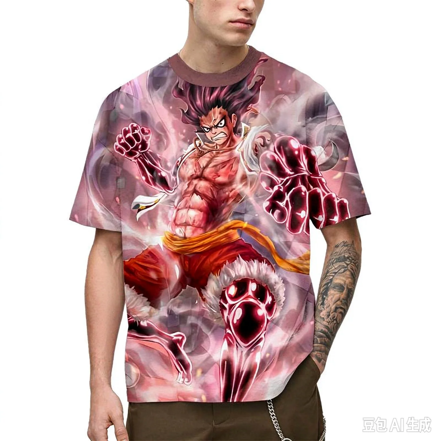 2026 Bandai Casual Tee, Quick Dry, Full Printed Japanese Anime, Great Choice for Young Anime Enthusiasts Worldwide.