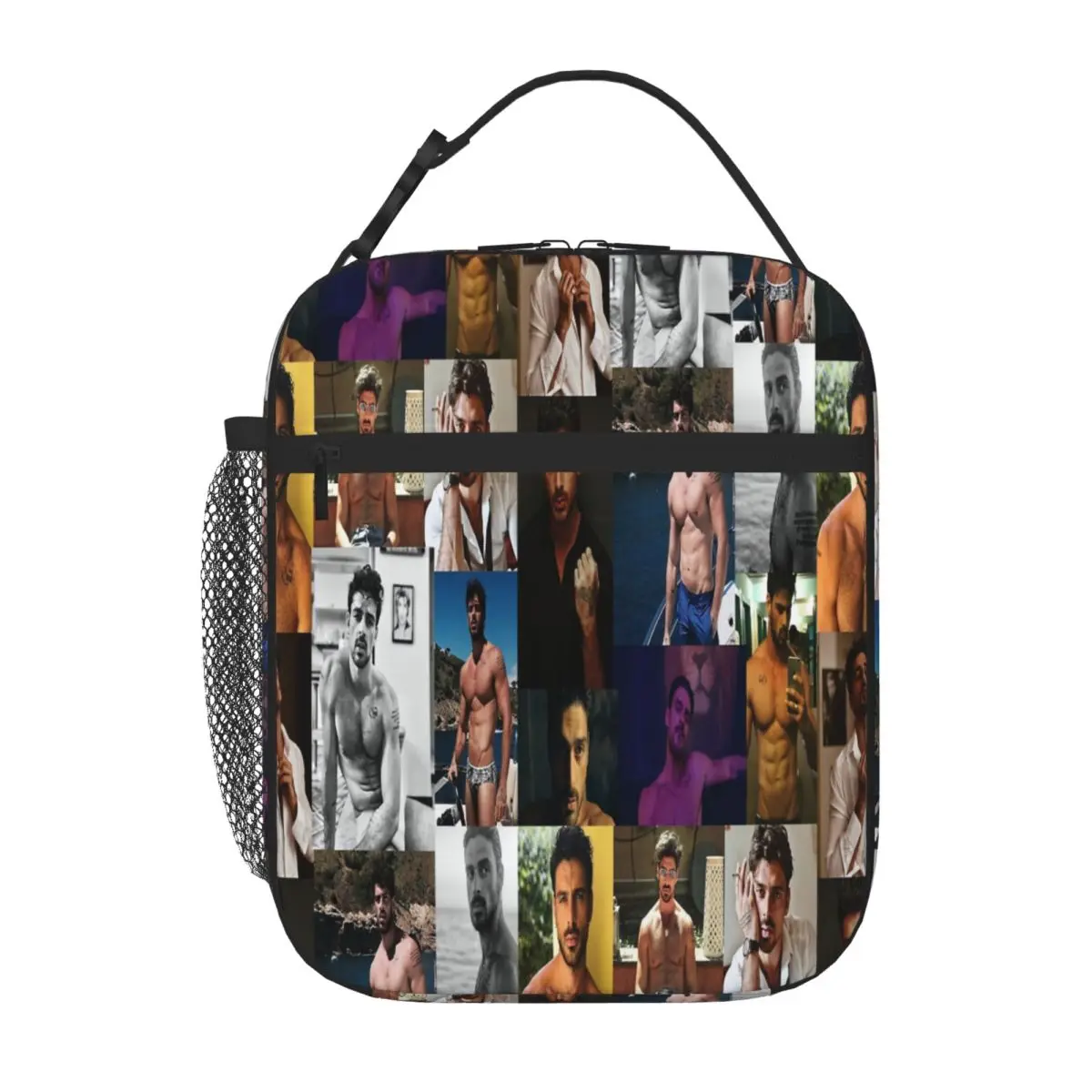 Hot Sale Massimo Michele Morrone Personalized Preppy Meal Bag Garden Party Reusable Lunch Bag
