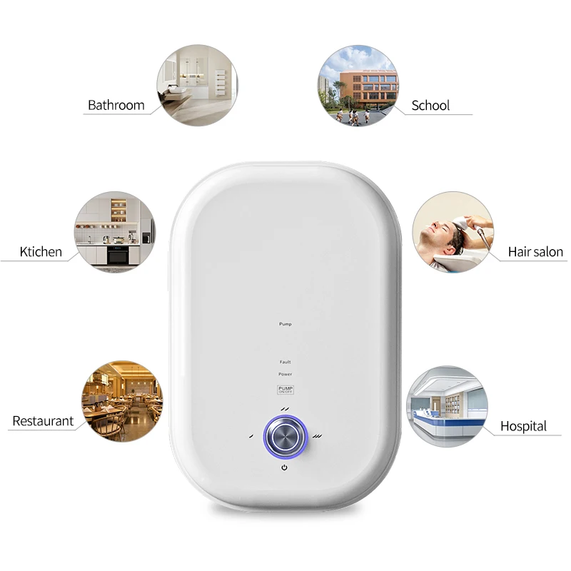 Nuovo scaldabagno elettrico istantaneo con pompa Scaldabagno portatili elettrici montati a parete in plastica Ce Doccia veloce senza serbatoio