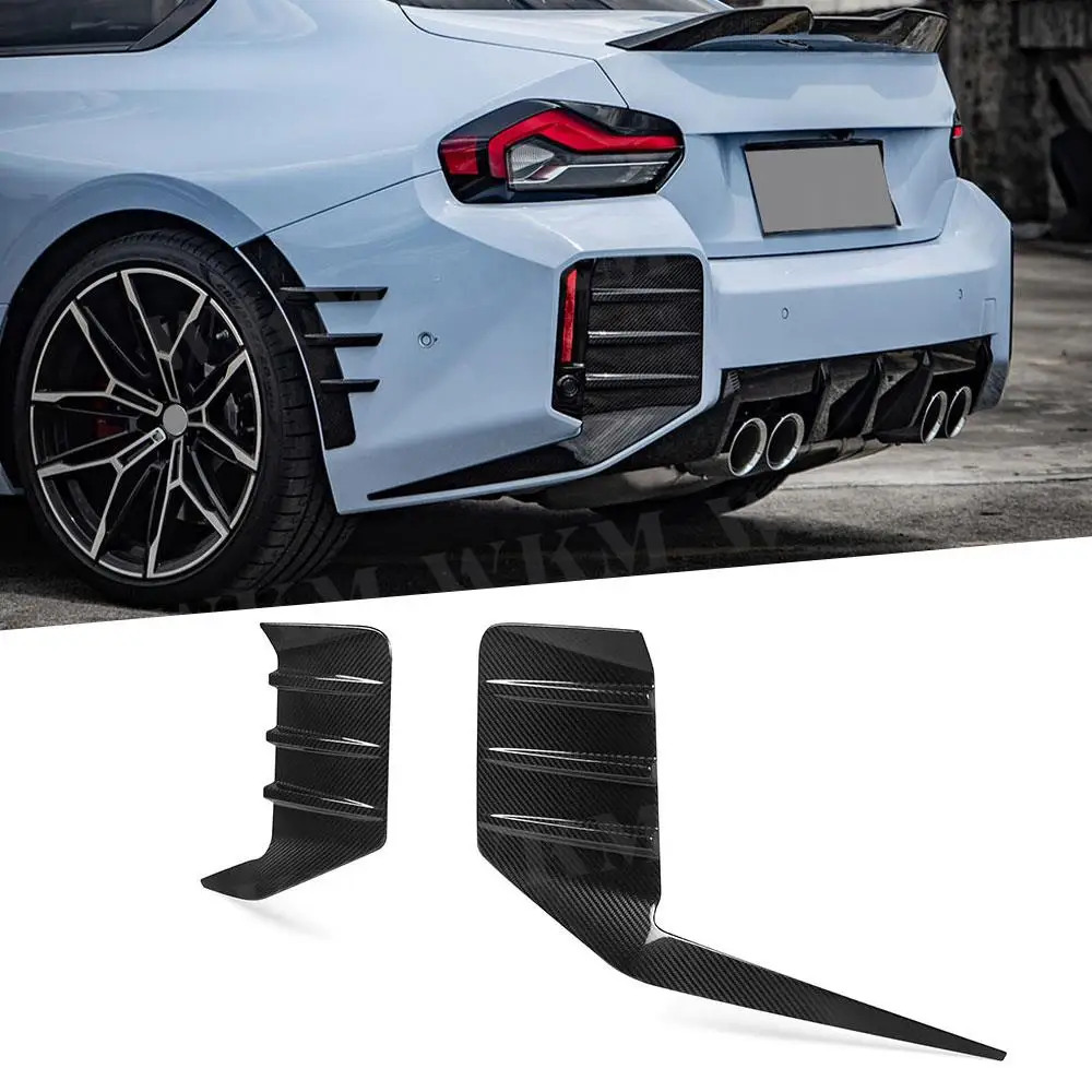 

Для BMW 2 серии M2 G87 2-дверный 2023+ сухой задний бампер из углеродного волокна, накладка на вентиляционное отверстие, разветвители, FRP, задний бампер, вентиляционное отверстие, украшение на крыло