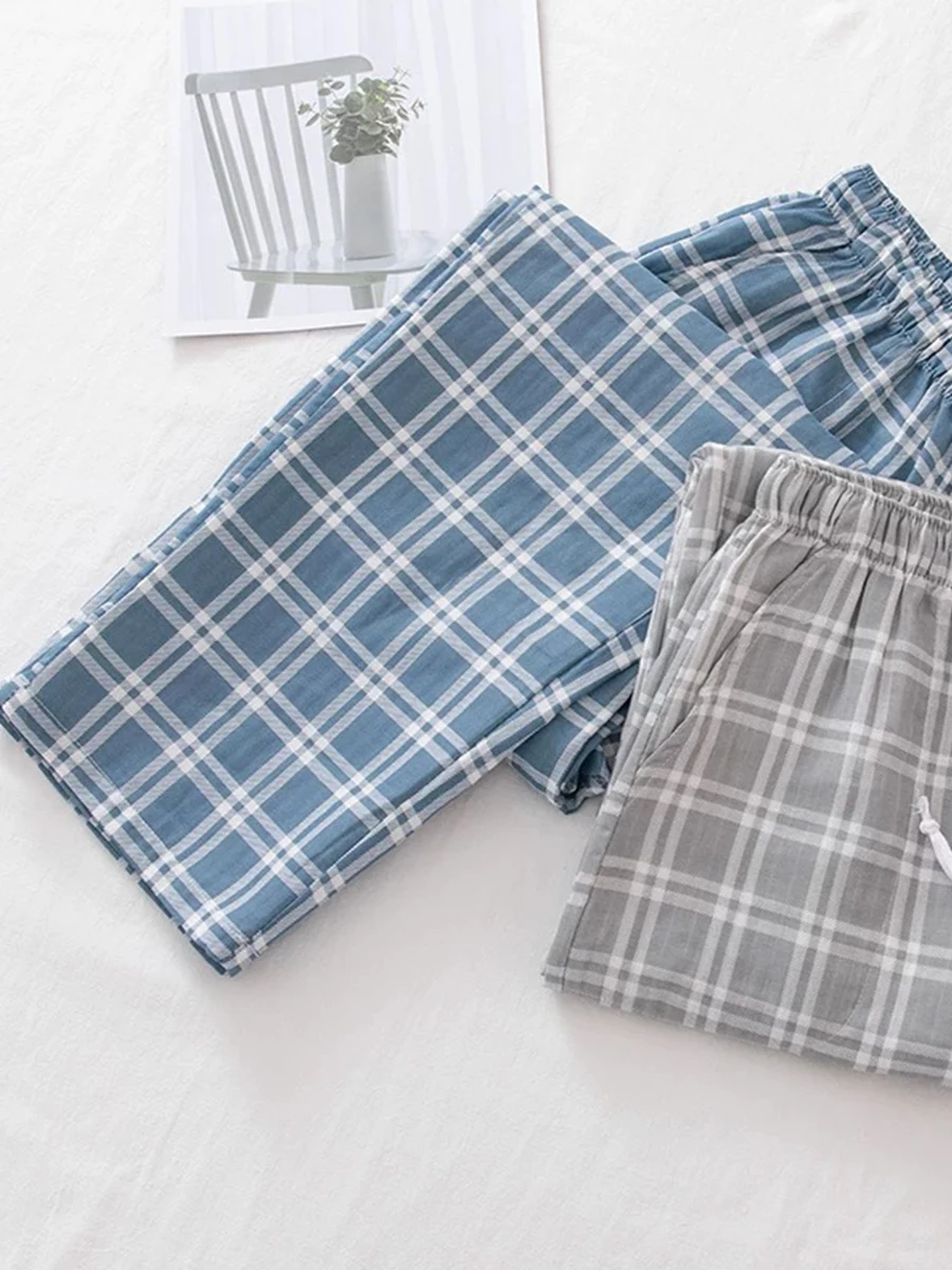 Men's Pajama Pants Spring and Autumn Thin Trousers Casual Summer Large Size Loose Home Pants Can Be Worn Outside