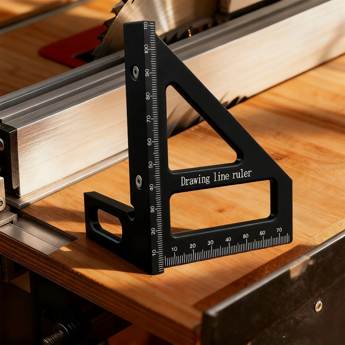 1 قطعة النجارة متعددة زاوية مربع المنقلة البلاستيك الصياد الخطاط النجارة مربع أو ث/دبابيس وتد ميتري الثلاثي حاكم #6