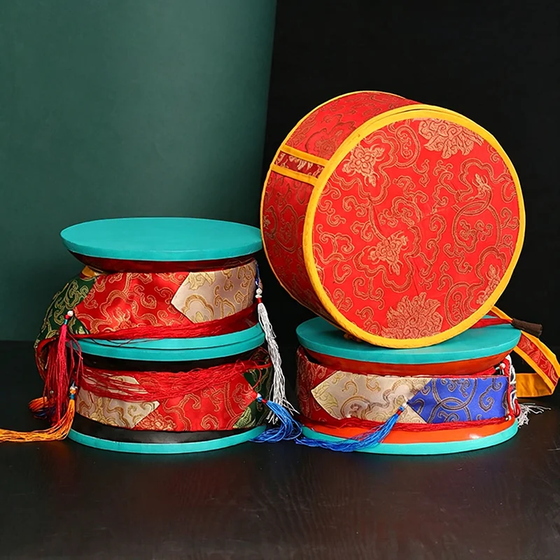 Handmade Tibetan Hand Drum Sound Healing Meditation Gabala Drums Professional Performance Tambourine Buddhism Musical Instrument