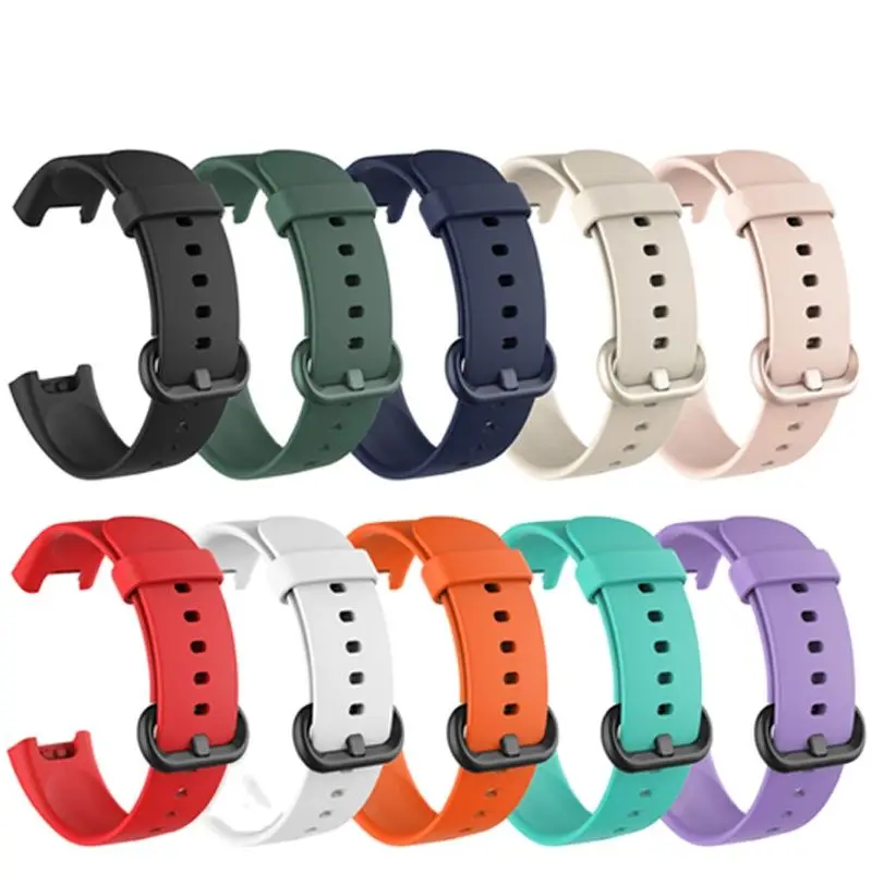 Silicone Sports Strap For Redmi Watch Smart Watch Replacement Bracelet Watchband Wristband Accessories For Xiaomi Mi Watch Lite