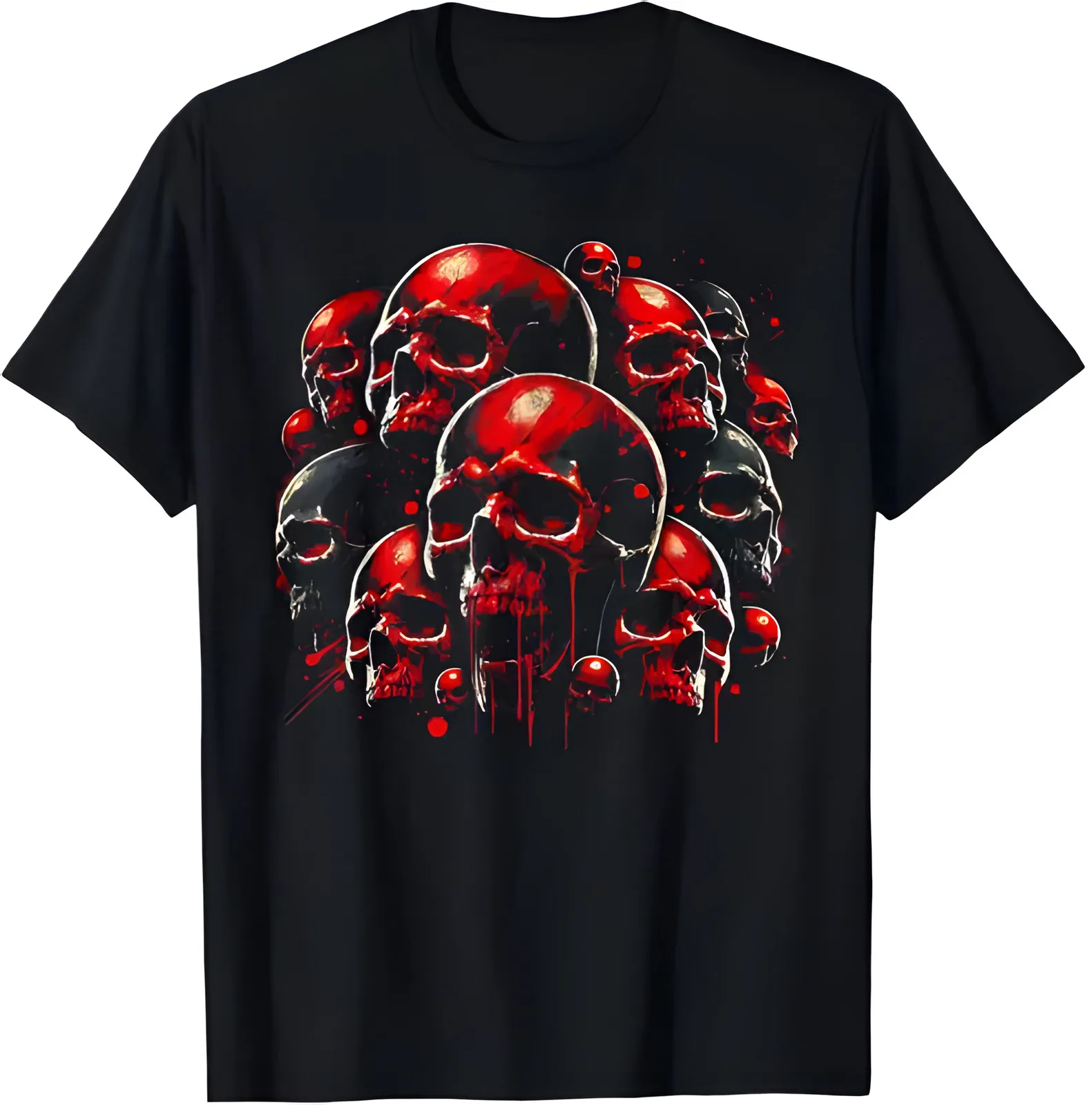 

NEW,Horror Scary Bloody Skulls Spooky Halloween Costume Tee T-Shirt