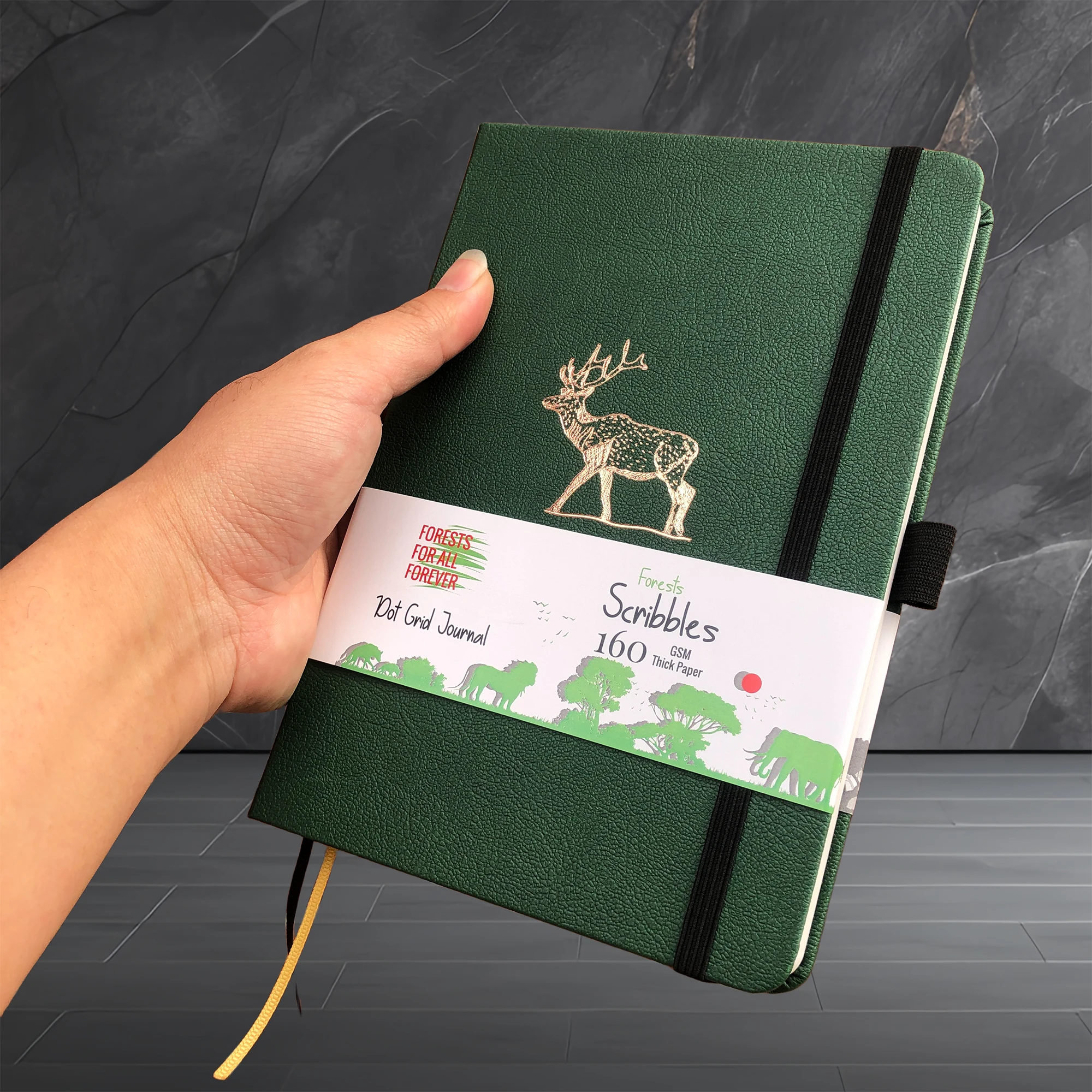 deer bala pontilhada journal160gsm thick cream paper notebook dot grid 160 paginas 5x5 mm dot grill amantes pousada adicional 01