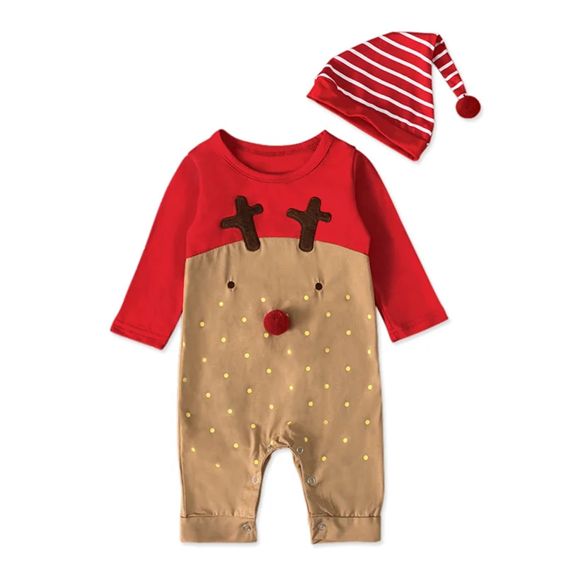 

A04F-Baby Christmas Clothes Winter Baby's Rompers Jumpsuit For Kids Newborns Clothing Cosplay Christmas Costume