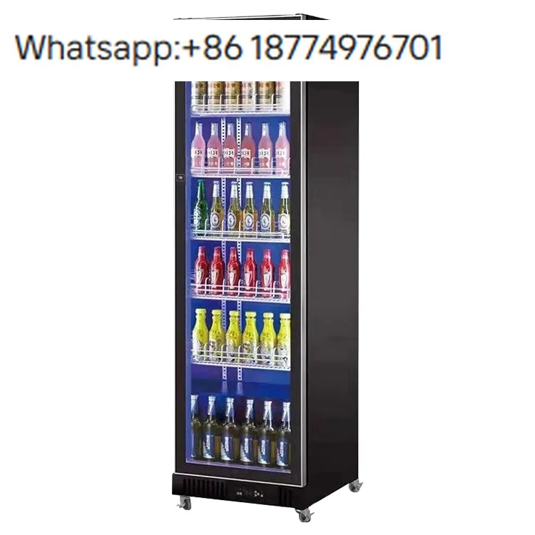 

Freestanding Beverage Refrigerator Cooler Fridge with Glass Door, Removable Shelves for Soda Water Beer Beverage Display Cooler