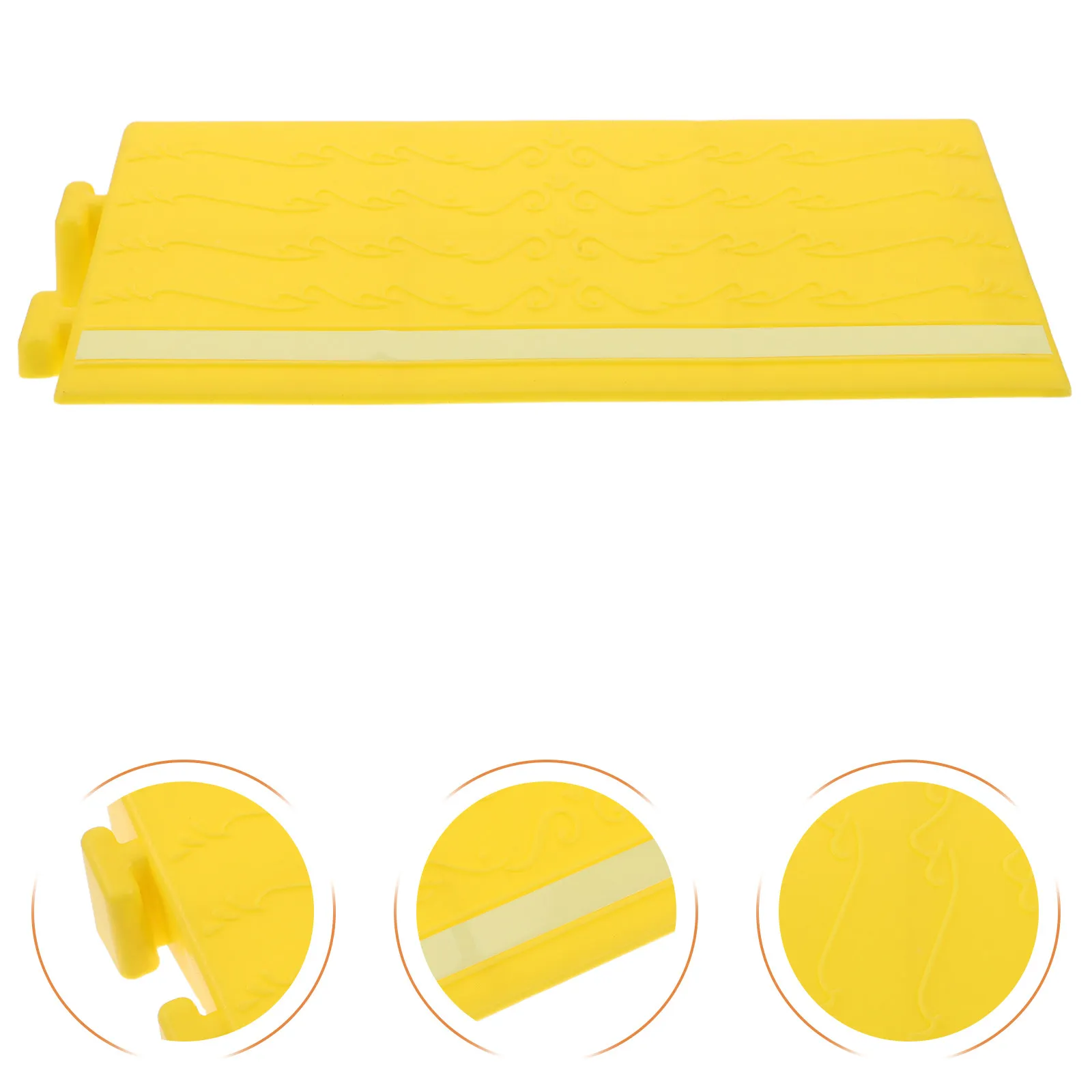 Fluorescent Threshold Ramp Mat Robot Vacuum Non-Slip Plastic Ramp Pad Luminous Strip Doorways Entryways Indoor Steps 12.38x5.11