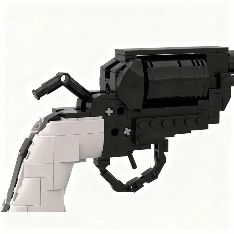 284pcs MOC Colt SAA 1873 Buntline Special Revolver Western Model Building Blocks Toy Construction Christmas Gift DIY Collection