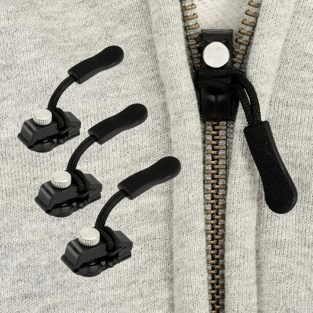 Universal Zipper Repair Kit Quick Instant Detachable Zipper Head Replacement Zipper Slider Pull For Jacket Bags Coat Free Sewing