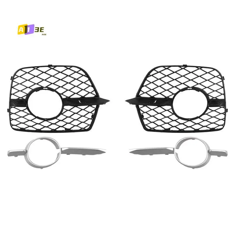 

A03E-1 Pair 51117176277 51117176278 Front Bumper Fog Lamp Grille Side Mesh Grille Black & Silver ABS Car For BMW X6 E71 E72
