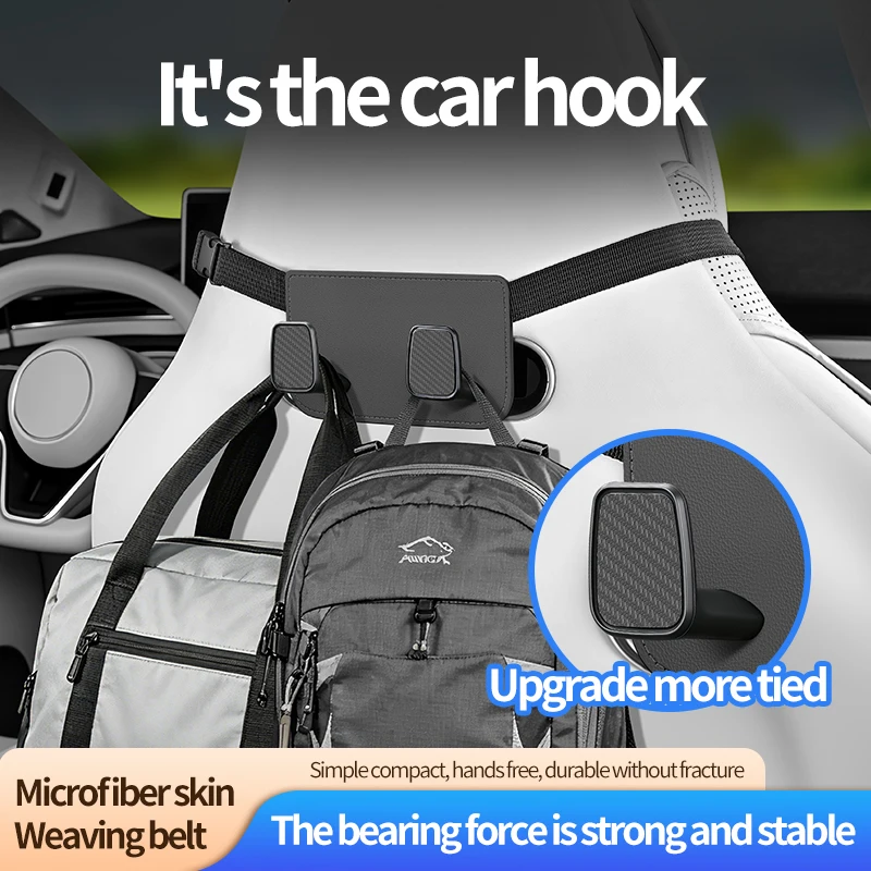 Car Seat Hooks for Headrest Car Bag Hooks Phone Holder Multifunctional Compact Organizer for Truck Umbrella Coat Purse Backseat