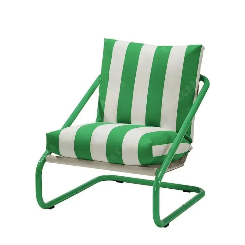 Minimalist Metal Chairs Red And Green Chairs Sofa Chair Home Single Chair Outdoor Leisure Armchairs