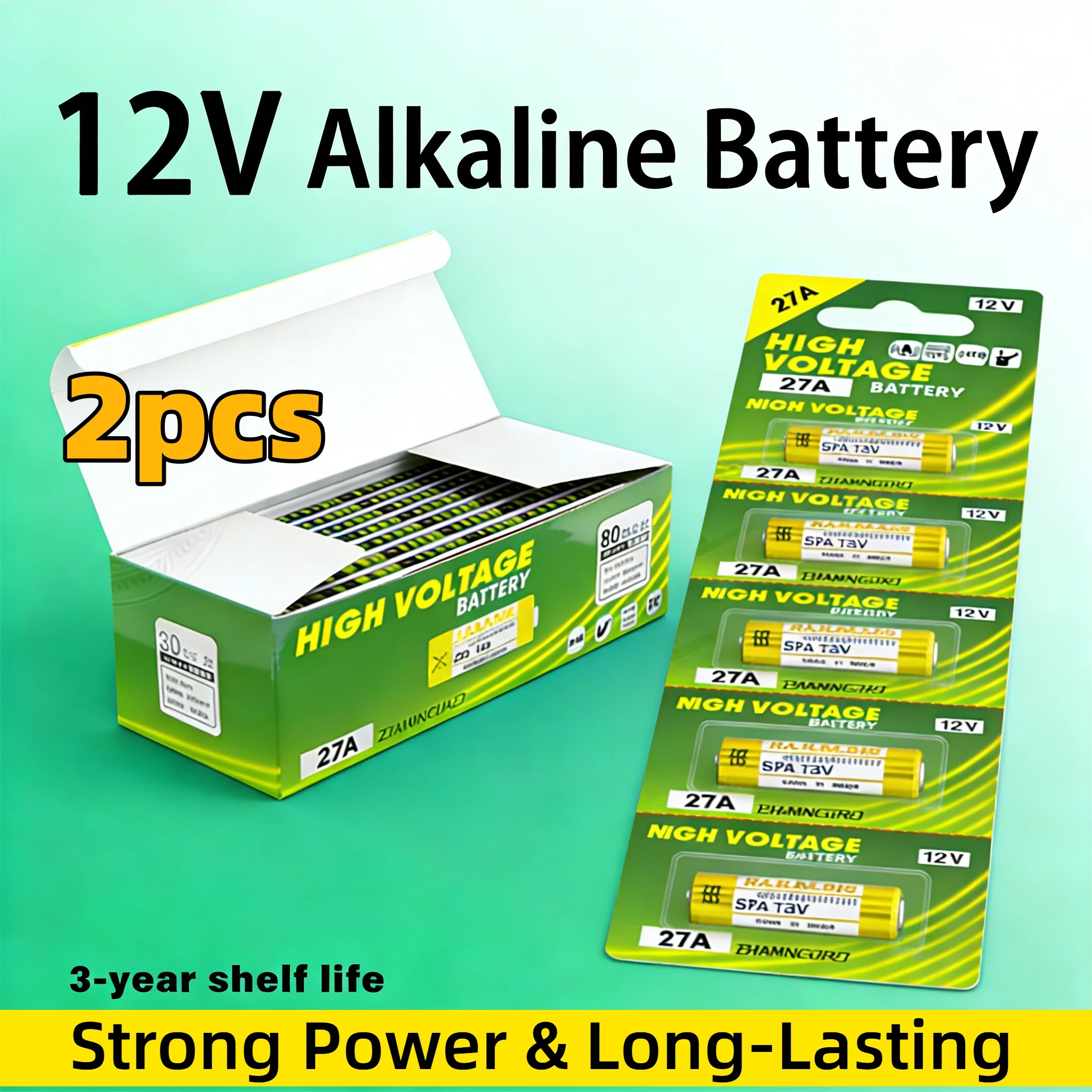 12V A27 27A Alkaline batterij, langdurig en lekbestendig, voor deurbel, alarm, afstandsbediening, elektrisch speelgoed
