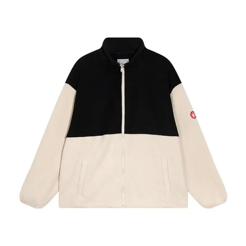 

New Streetwear CAVEMPT CE Patchwork Thickened Warm Fleece Hoodie Men Woman Vintage Coat CAVEMPT Pullover Haikyuu