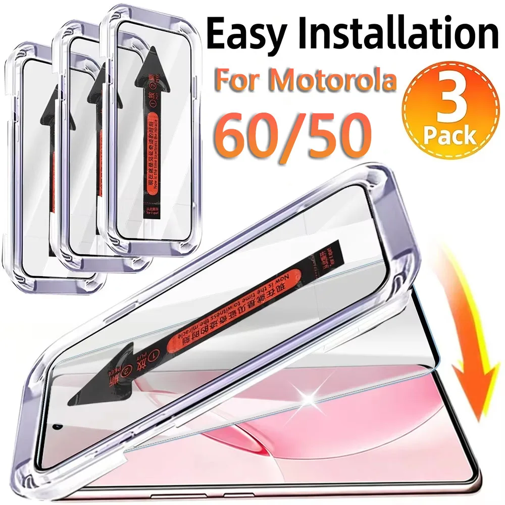 

3PCS Curved Full Glue Tempered Glass For Motorola Moto G87 G54 G55 G86 G75 G84 Screen Protector For Motorola Edge 50 60 70 Pro