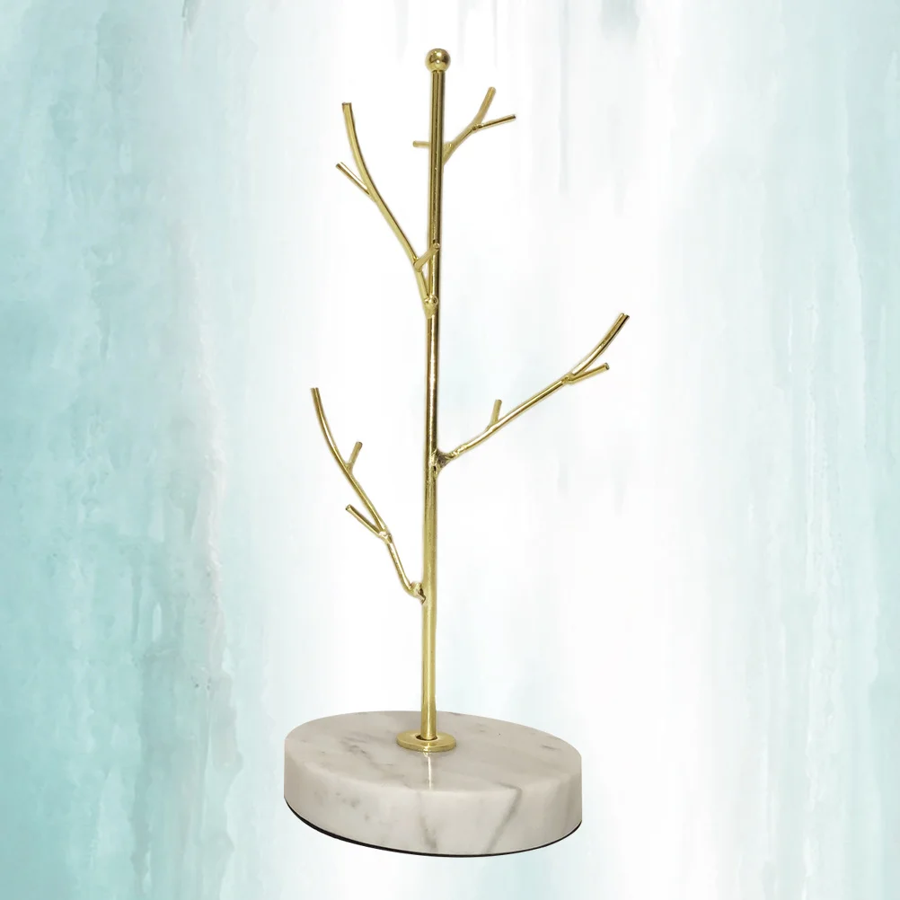 Tree Shape Jewelry Display Stand Size S Marble Holder Decorative Jewelry Stand for Necklaces Bracelets Earrings Ring Holder Tree