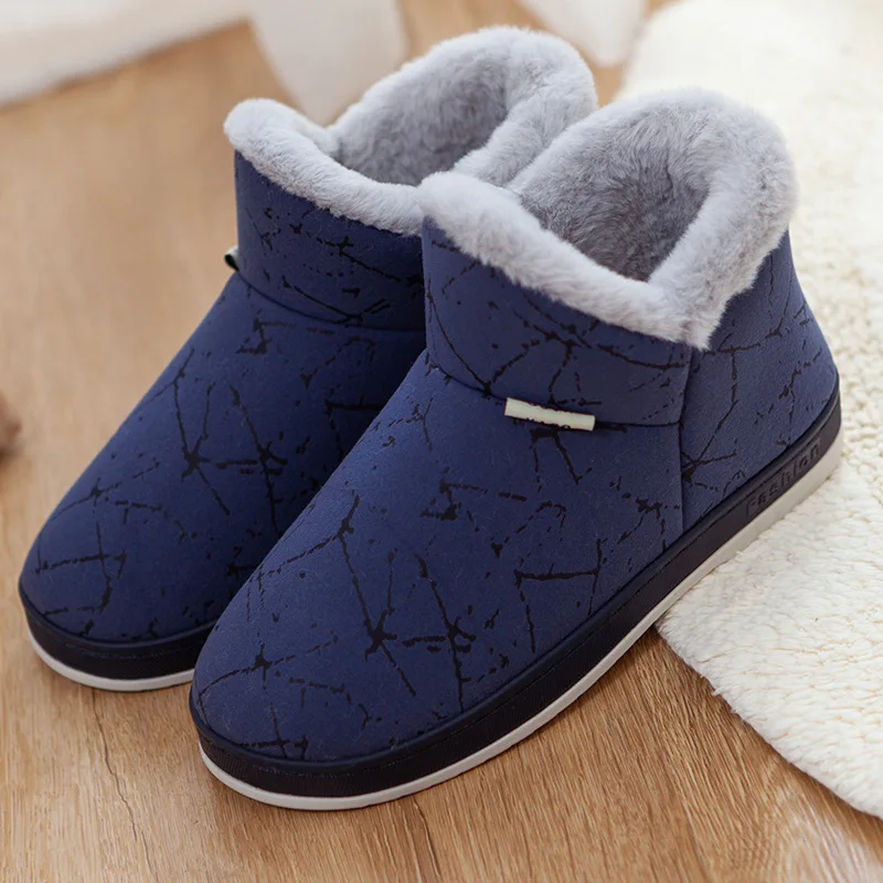 Female Winter Unisex Plus Size 36-47 Casual Plush Shoes Warm Velvet Sneakers Men Women Snow Boots 2023 Household Cotton Slippers