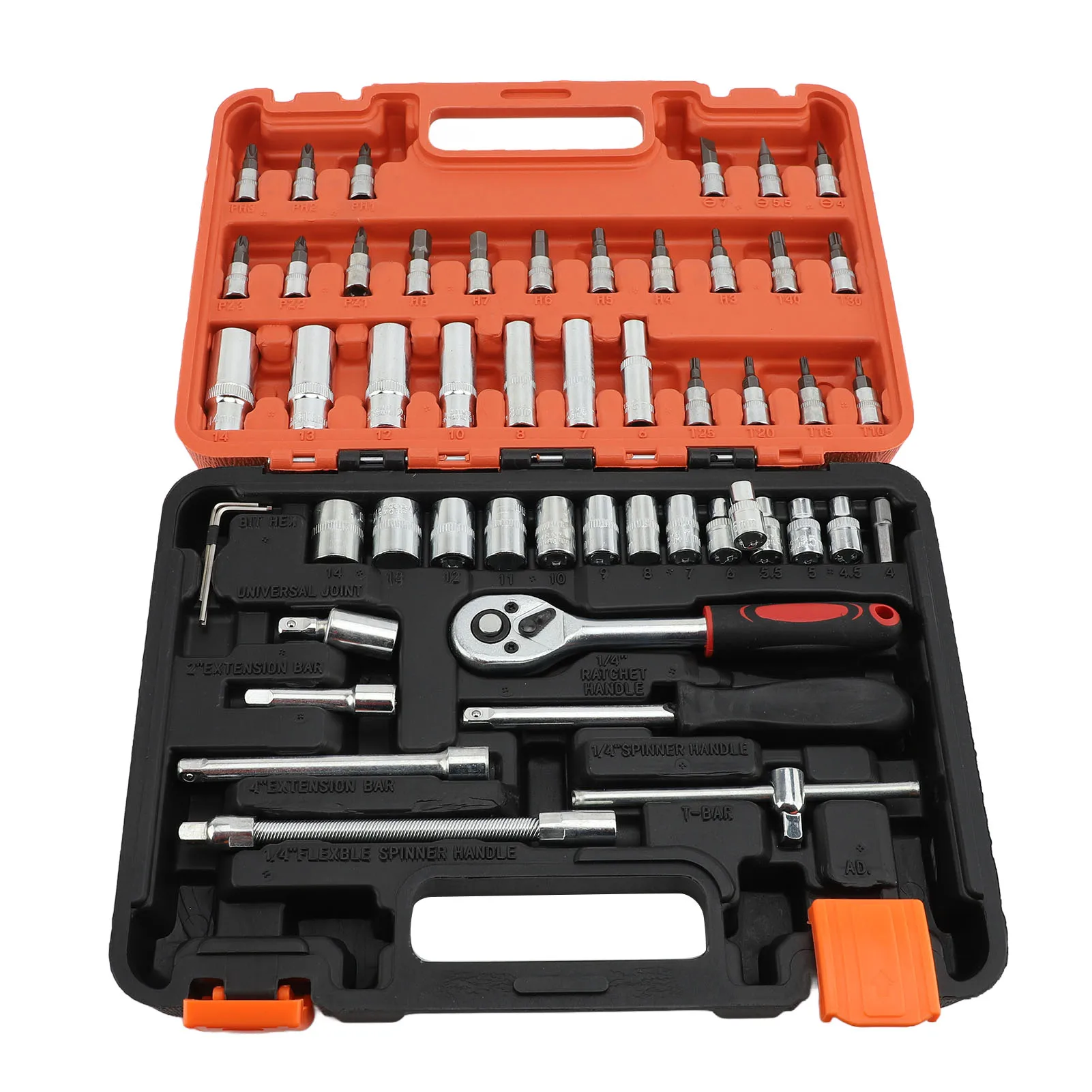 

53PCS Automotive Socket Wrench Set High Hardness Steel Professional Ratchet Car Repair Tool Kit with Storage Box