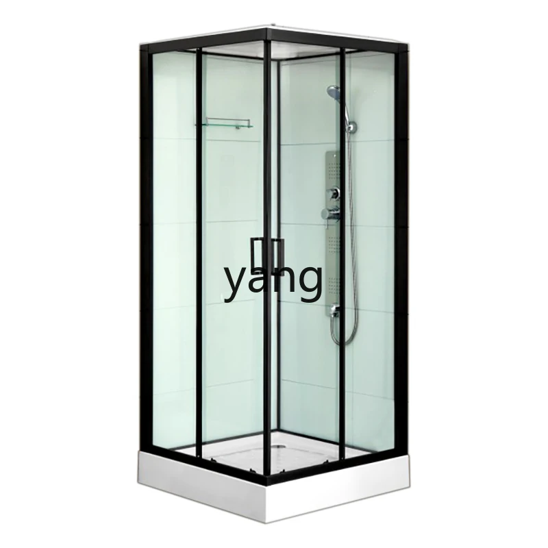 

TGF Square Shower Enclosure Integrated Small Apartment Steam Tempered Glass Shower Partition Bathroom