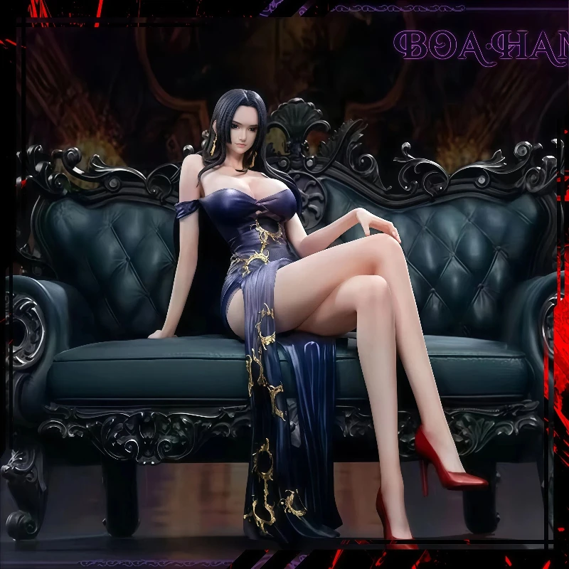 

In Stock 21cm One Piece Boa Hancock Sofa Empress Suit Thug Anime Handmade Model Action Figures Desktop Case Decoration Gifts
