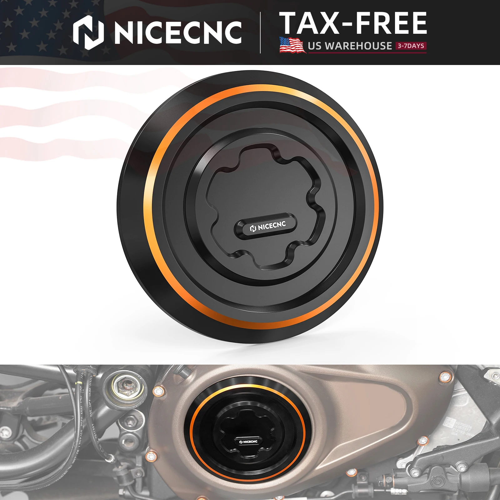 

(US Stock) For Harley Sportster RH1250S 2021-2024 Right Derby Clutch Primary Cover Nightster RH975 2023-2024 Pan America 21-24